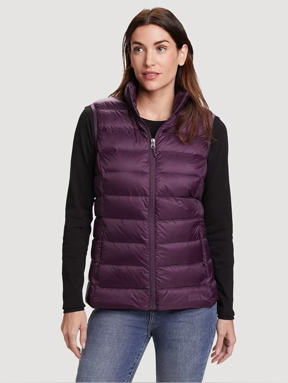 Eddie Bauer Women's CirrusLite Down Vest in Deep Eggplant Purple XL